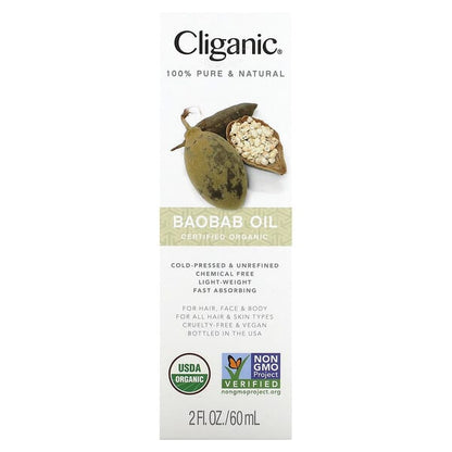Cliganic 100% Pure & Natural Baobab Oil 2 fl oz (60 ml)