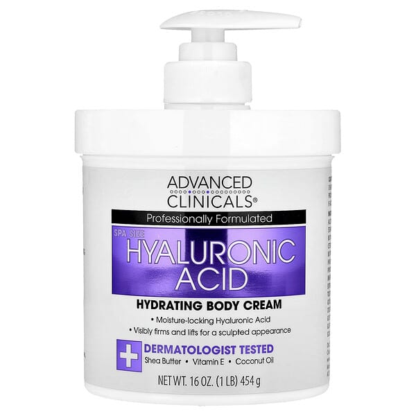 Advanced Clinicals Hyaluronic Acid Hydrating Body Cream 16 oz (454 g)