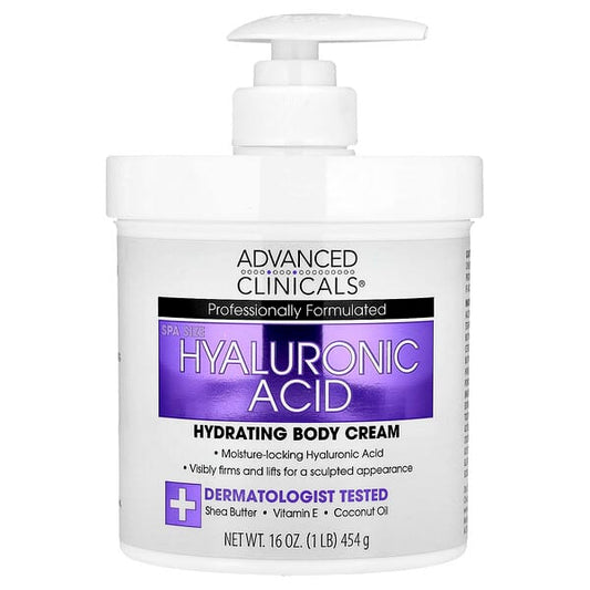 Advanced Clinicals Hyaluronic Acid Hydrating Body Cream 16 oz (454 g)
