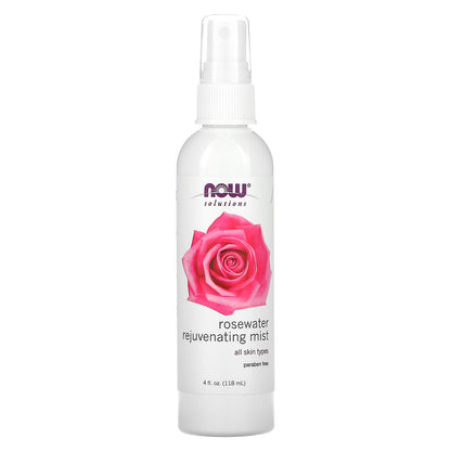 NOW Foods Solutions Rosewater Rejuvenating Mist 4 fl oz (118 ml)