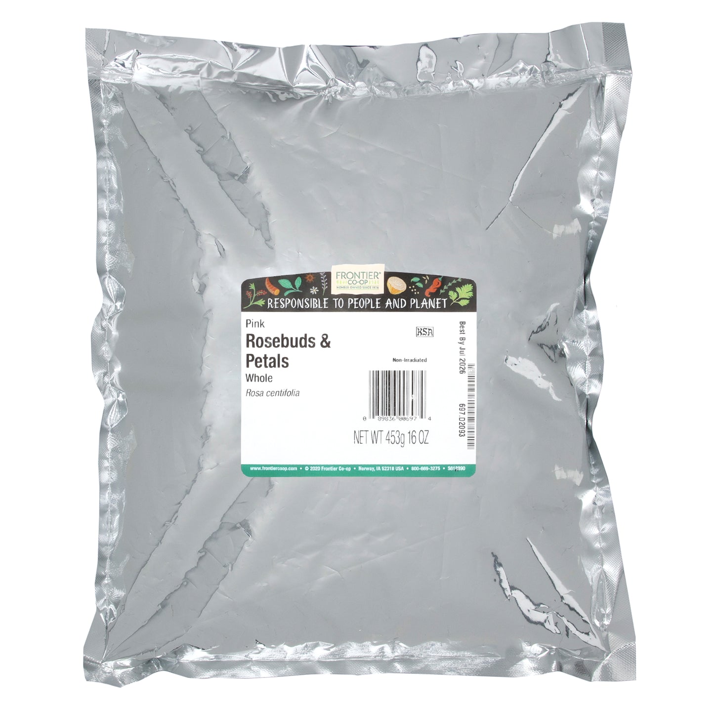 Frontier Co-op Whole Pink Rosebuds & Petals 16 oz (453 g)