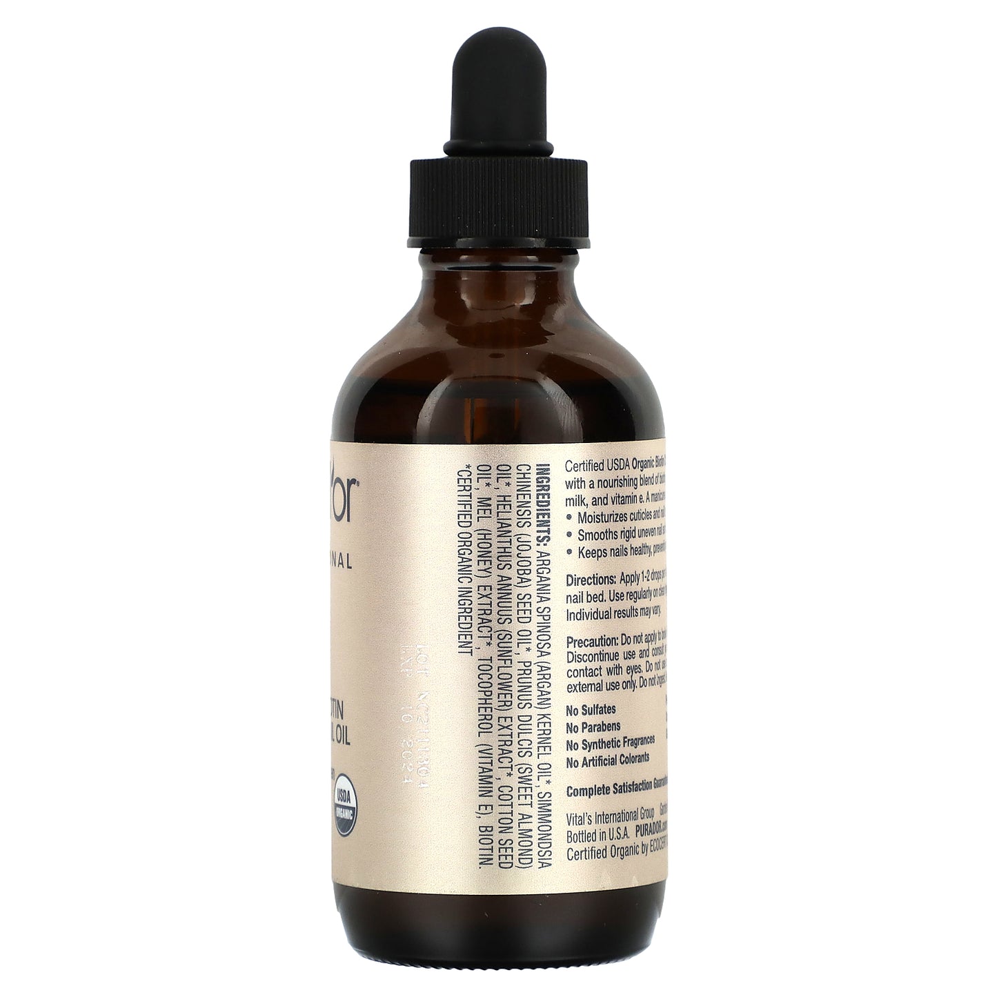 Pura D'or Professional Organic Biotin Cuticle & Nail Oil 4 fl oz (118 ml)