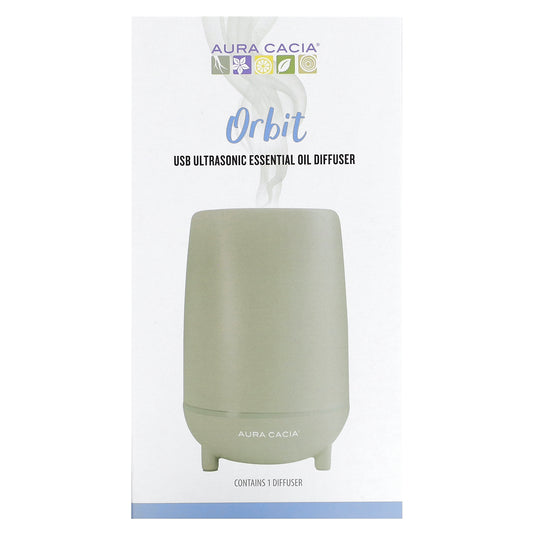 Aura Cacia Orbit USB Ultrasonic Essential Oil Diffuser 1 Count
