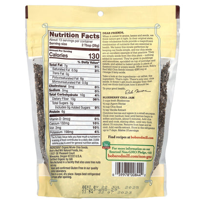 Bob's Red Mill Organic Whole Chia Seeds 12 oz (340 g)