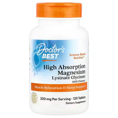 Doctor's Best, High Absorption Magnesium, 200 mg, 240 Tablets (100 mg Per Tablet)