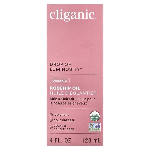 Cliganic Organic Rosehip Oil 4 fl oz (120 ml)