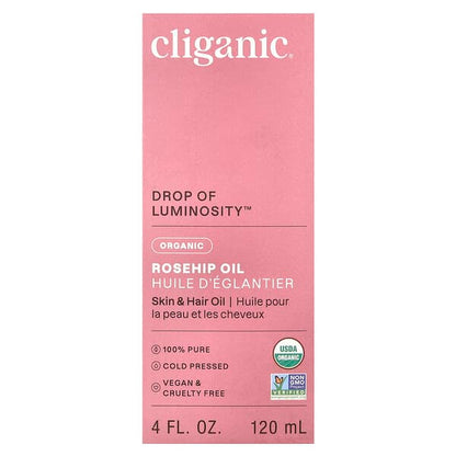 Cliganic Organic Rosehip Oil 4 fl oz (120 ml)