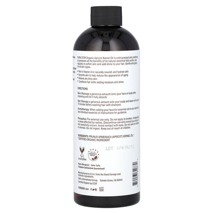 Pura D'or Organic Apricot Oil 16 fl oz (473 ml)