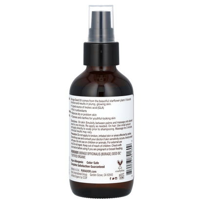 Pura D'or Organic Borage Oil 4 fl oz (118 ml)