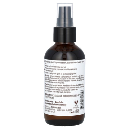 Pura D'or Organic Pomegranate Seed Oil 4 fl oz (118 ml)