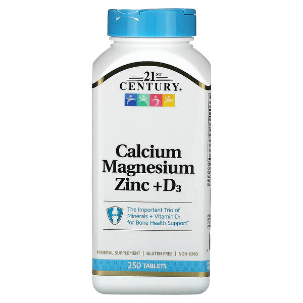 21st Century Calcium Magnesium Zinc + D3 90 Tablets