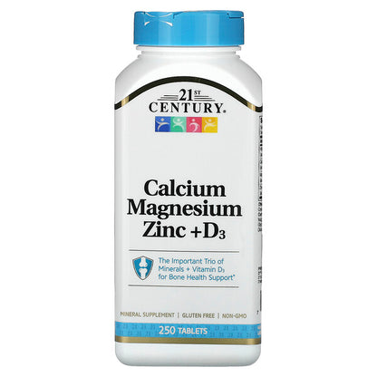 21st Century Calcium Magnesium Zinc + D3 90 Tablets