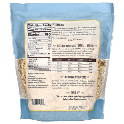 Bob's Red Mill Old Fashioned Rolled Oats Whole Grain 32 oz (907 g)