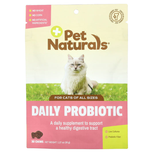 Pet Naturals Daily Probiotic For Cats All Sizes 30 Chews 1.27 oz (36 g)