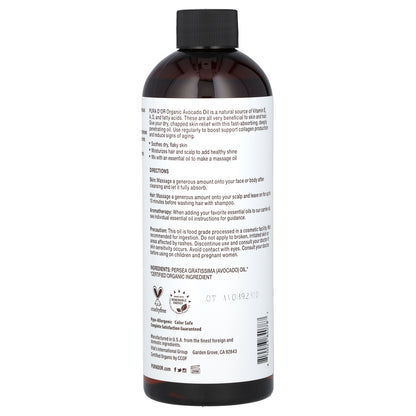 Pura D'or Organic Avocado Oil 16 fl oz (473 ml)