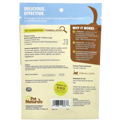Pet Naturals Calming® For Cats All Sizes 30 Chews 1.59 oz (45 g)