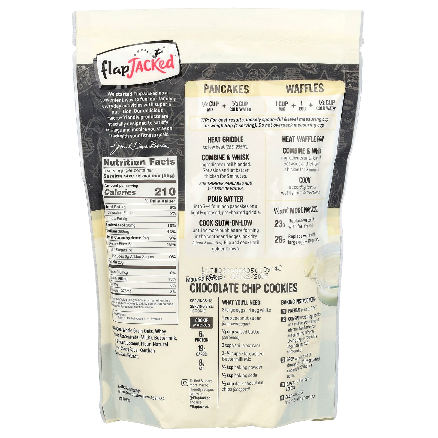 FlapJacked Protein Pancake and Baking Mix Buttermilk 12 oz (340 g)