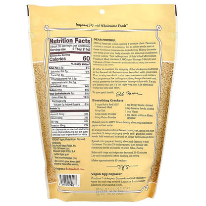 Bob's Red Mill Organic Golden Flaxseed Meal 16 oz (453 g)