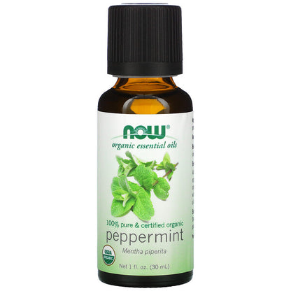 NOW Foods Organic Essential Oils Peppermint 4 fl oz (118 ml)