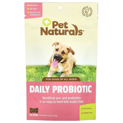 Pet Naturals Daily Probiotic For Dogs All Sizes 60 Chews 2.54 oz (72 g)