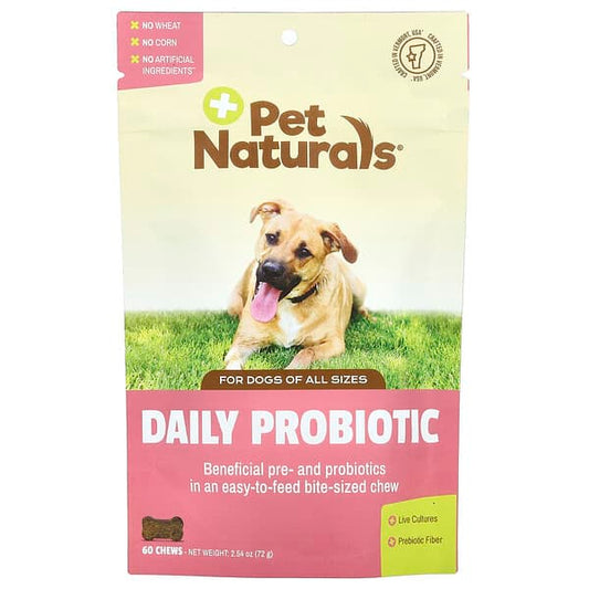 Pet Naturals Daily Probiotic For Dogs All Sizes 60 Chews 2.54 oz (72 g)