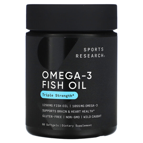 Sports Research Omega-3 Fish Oil Triple Strength 180 Softgels
