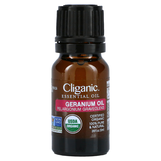Cliganic 100% Pure Essential Oil Geranium 0.33 fl oz (10 ml)
