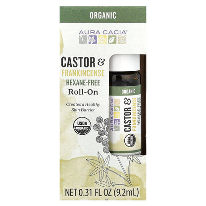 Aura Cacia Roll-On Castor & Frankincense 0.31 fl oz (9.2 ml)
