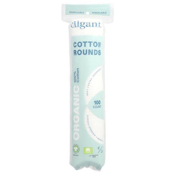 Cliganic Organic Cotton Rounds 100 Count