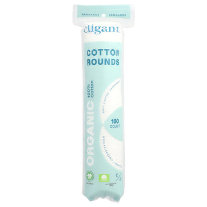 Cliganic Premium Cotton Rounds 100 Count