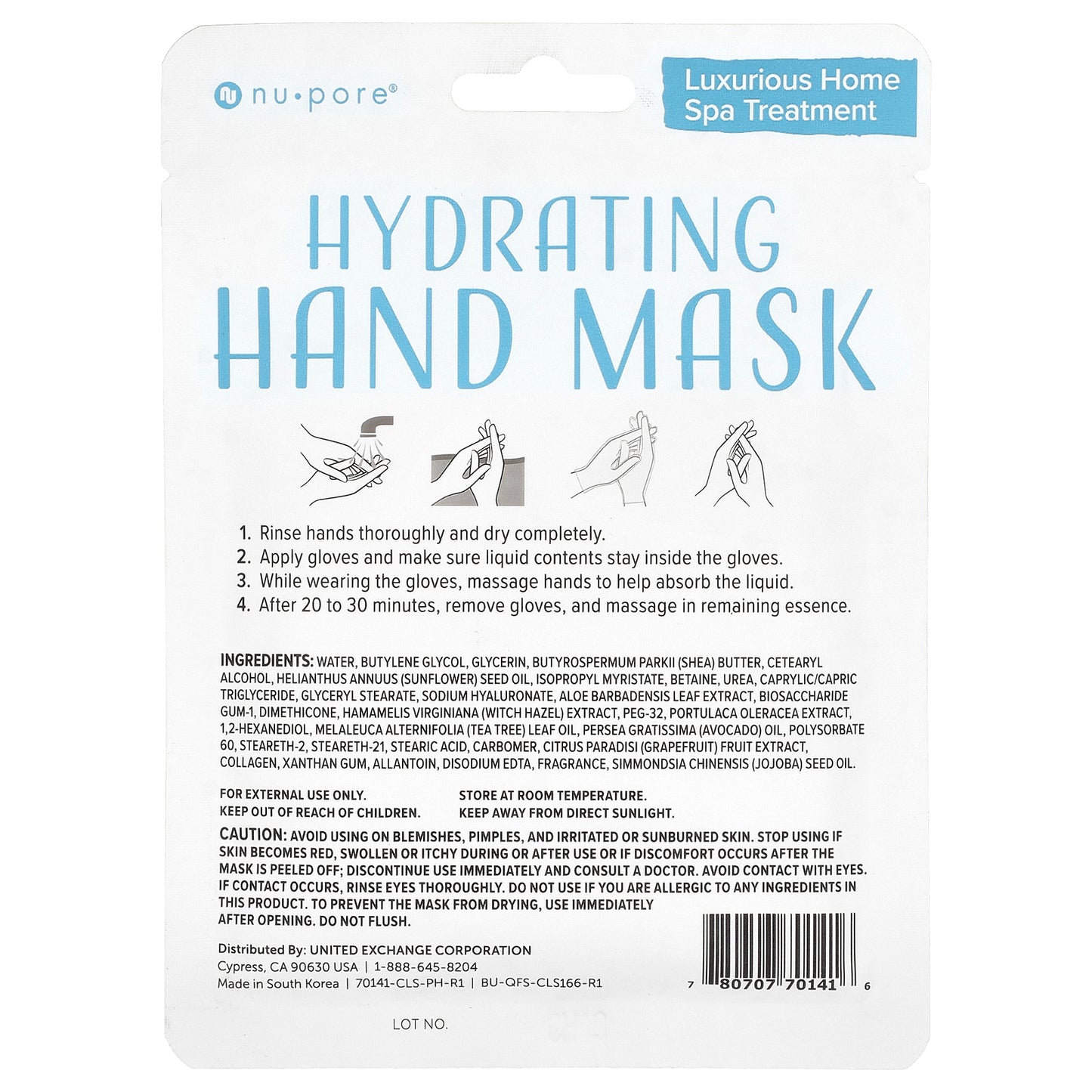 Nu-Pore Hydrating Hand Mask 1 Pair