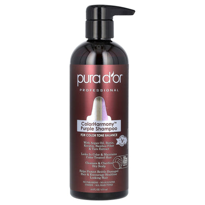 Pura D'or Professional ColorHarmony Purple Shampoo 16 fl oz (473 ml)