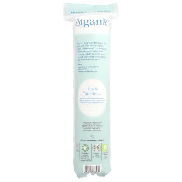 Cliganic Organic Cotton Rounds 100 Count