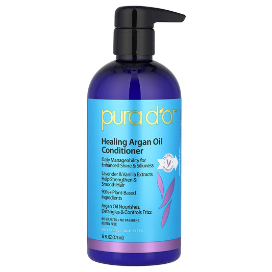 Pura D'or Healing Argan Oil Conditioner All Hair Types 16 fl oz (473 ml)