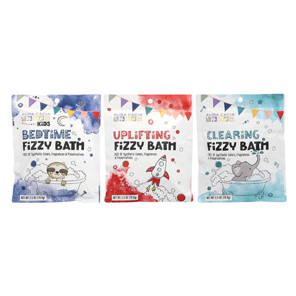 Aura Cacia Kids Fizzy Bath Kit Variety  3 Packets 2.5 oz (70.9 g) Each