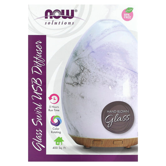 NOW Foods Solutions Glass Swirl USB Oil Diffuser 1 Diffuser