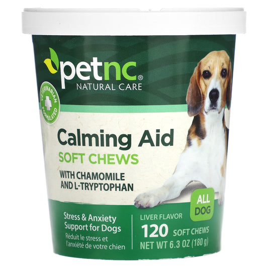petnc NATURAL CARE Calming Aid Soft Chews All Dog Liver 120 Soft Chews 6.3 oz (180 g)