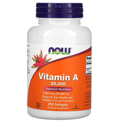 NOW Foods Vitamin A 3000 mcg (10000 IU) 100 Softgels