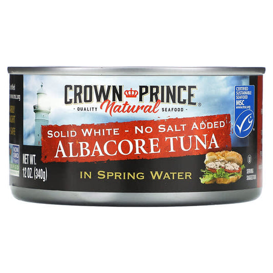 Crown Prince Natural Albacore Tuna Solid White - No Salt Added In Spring Water 12 oz (340 g) (Discontinued Item)