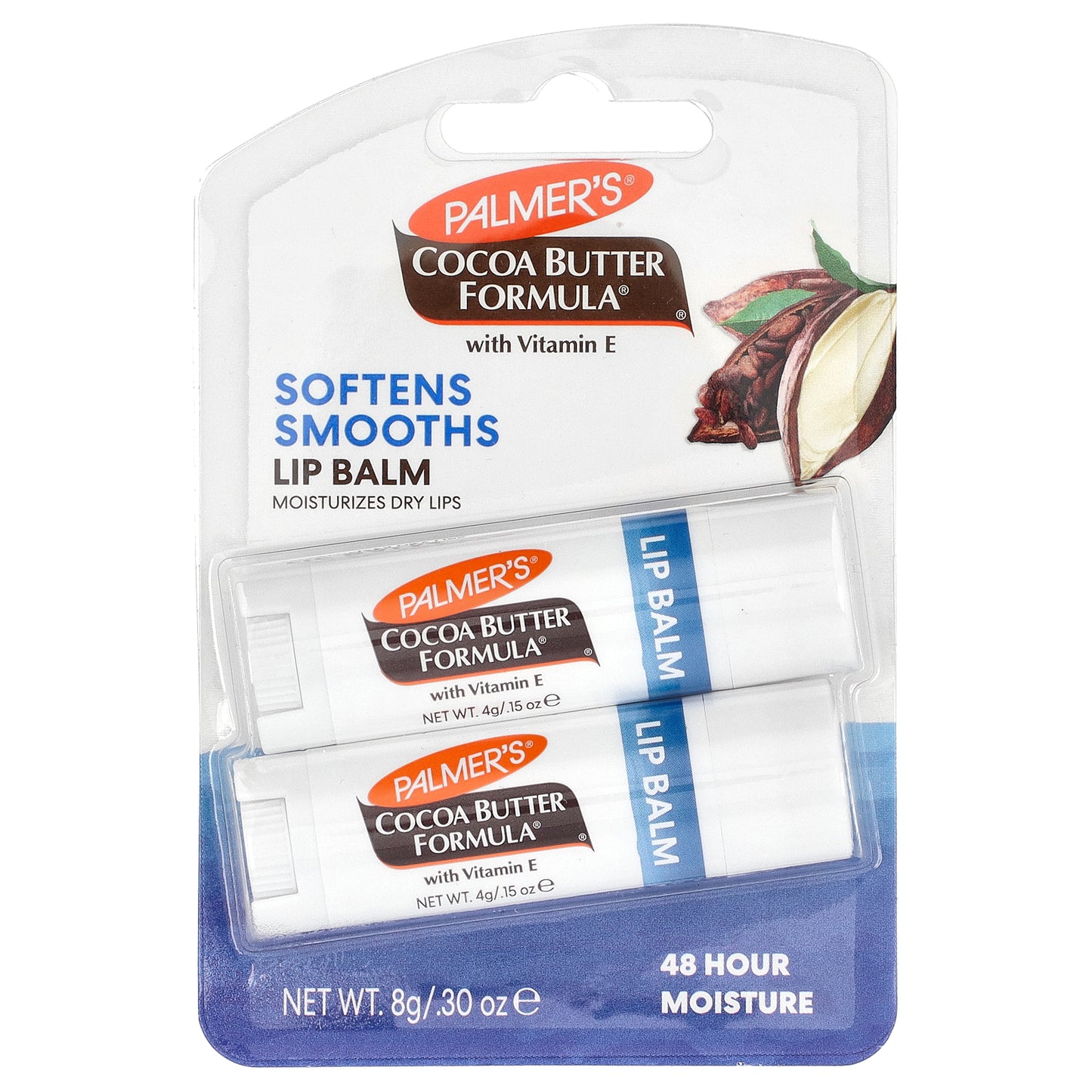 Palmer's Cocoa Butter Formula® with Vitamin E Softens Smooths Lip Balm 2 Pack 0.15 oz (4 g) Each