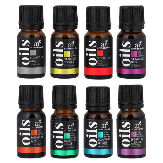 artnaturals Essential Oils Set Top 8 Blends 8 Bottles 0.33 fl oz (10 ml) Each