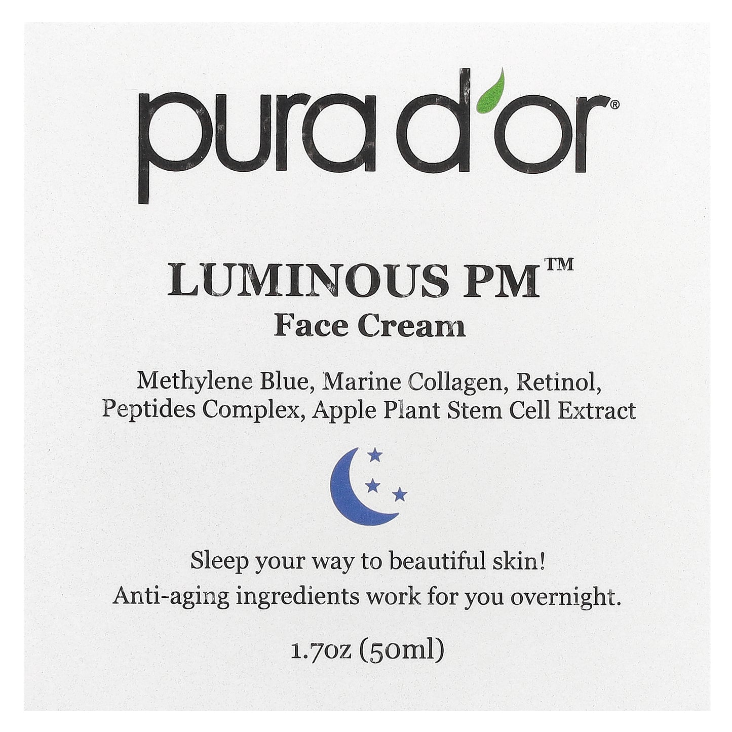 Pura D'or Luminous PM™ Face Cream 1.7 oz (50 ml)