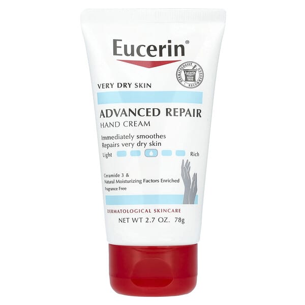 Eucerin Advanced Repair Hand Cream Very Dry Skin Fragrance Free 2.7 oz (78 g)