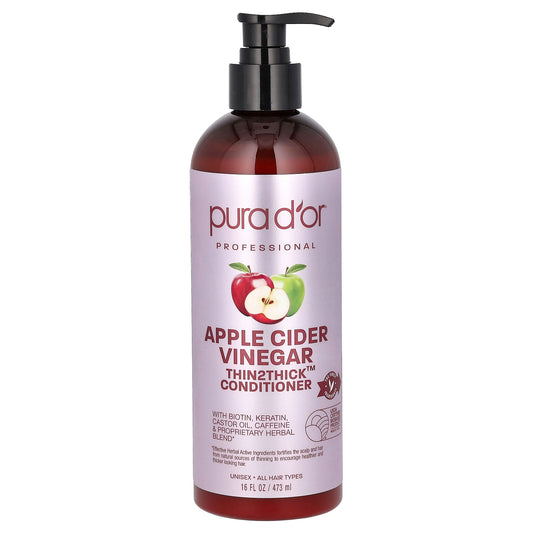 Pura D'or Apple Cider Vinegar Thin2Thick Conditioner 16 fl oz (473 ml)