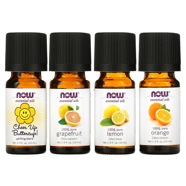NOW Foods Solutions Seasonal Changes Balancing Essential Oils Kit 4 Bottles 1/3 fl oz (10 ml) Each