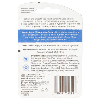 Palmer's Cocoa Butter Formula® with Vitamin E Softens Smooths Lip Balm 2 Pack 0.15 oz (4 g) Each