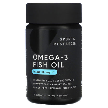 Sports Research Omega-3 Fish Oil Triple Strength 180 Softgels