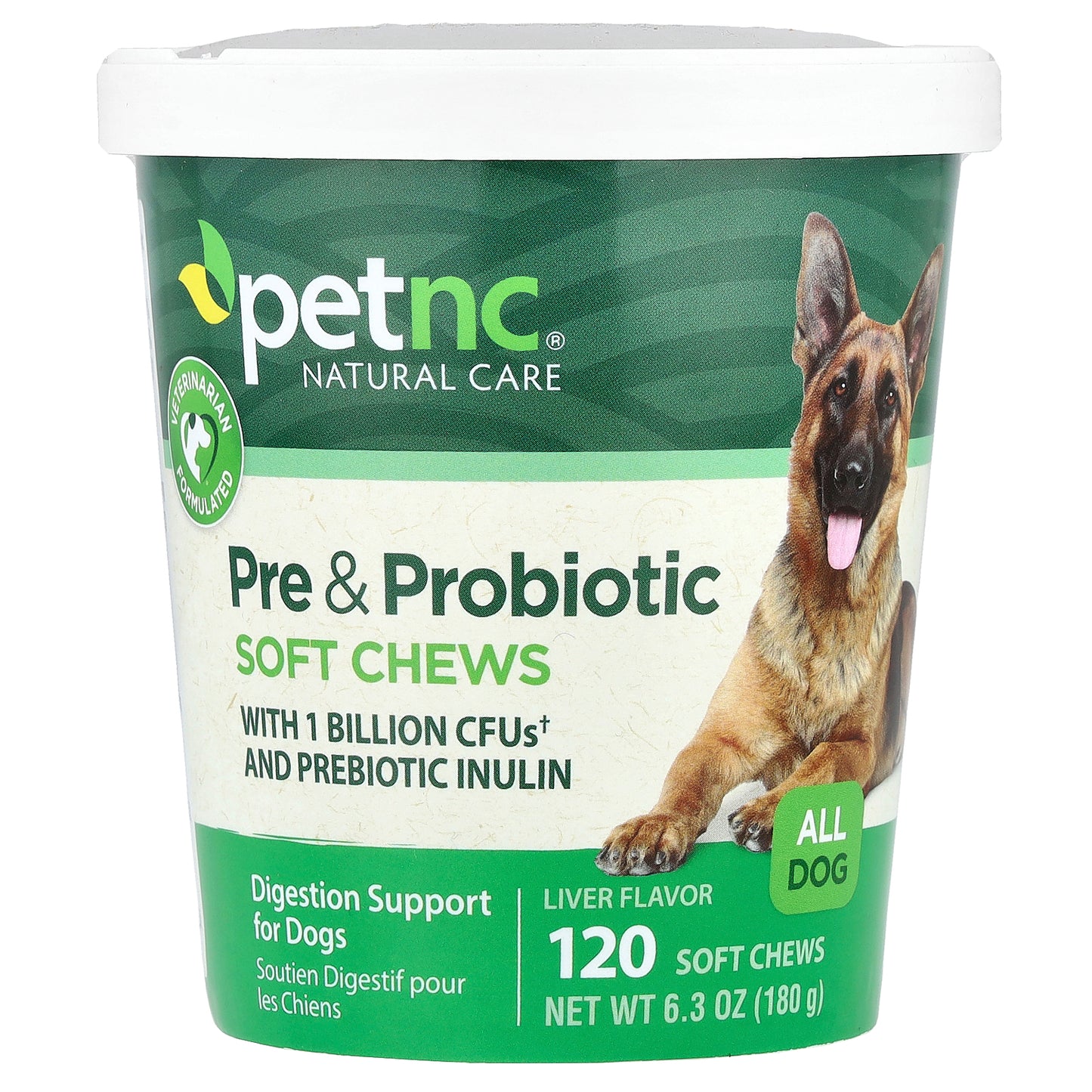 petnc NATURAL CARE Pre & Probiotic Soft Chews All Dog Liver 120 Soft Chews 6.3 oz (180 g)