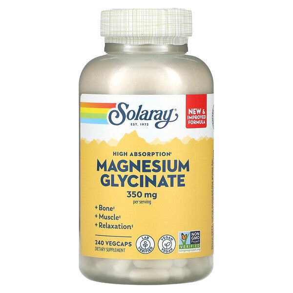 Solaray High Absorption Magnesium Glycinate 350 mg 120 VegCaps