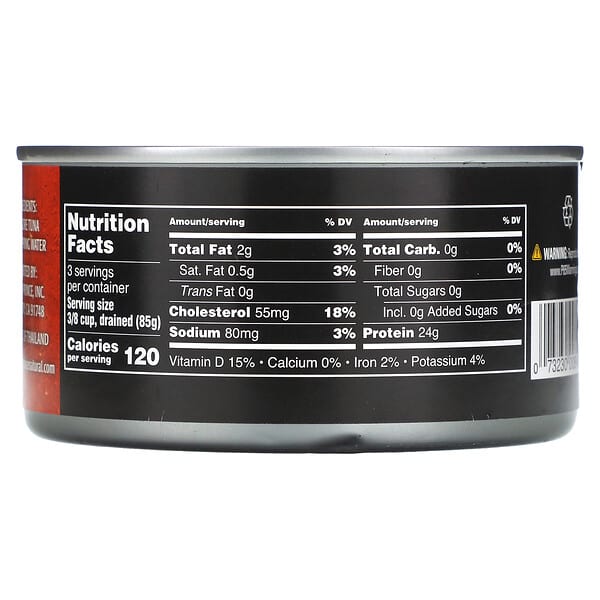 Crown Prince Natural Albacore Tuna Solid White - No Salt Added In Spring Water 12 oz (340 g) (Discontinued Item)